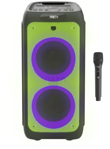 Vieta Pro – Altavoz Bluetooth 5.3 Autoamplificado Portátil 500W, Micrófono Inalámbrico, Karaoke, Auracast, Batería 10 h, Entrada AUX y USB, MP3, TWS, Sonido Potente para Fiestas y Eventos | Party 220