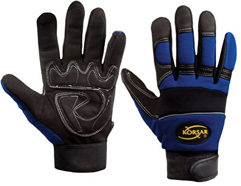 SW-Stahl 11552L guanti meccanici taglia 10 I guanti antivibrazioni I guanti in spandex nero/blu I guanti di montaggio lavabili I guanti da lavoro taglia 10 I guanti imbottiti per lavoro