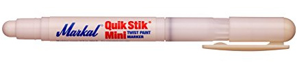 Markal 61126- Quik Stik All Purpose Mini, Solid Paint Marker, Perfect for Wood, Metal, Tire marking & Construction, Marks on Any Surface-Wet, Smooth, Rough, or Hot, White Color (12 Pk)