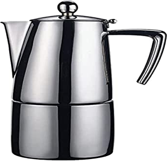 ILSA Caffettiera Espresso Slancio, Induzione, Satinata, Acciaio Inox 18/10, Tazza 6, cl 35