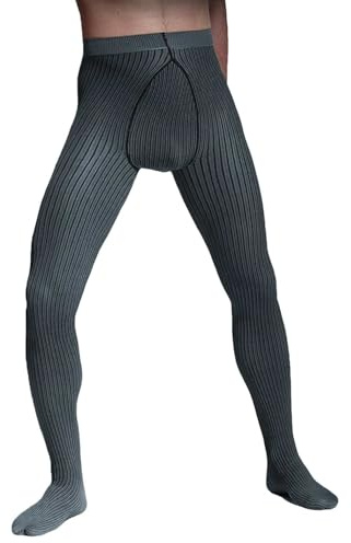 Adrian Männerstrumpfhose STRIPES 40 DEN grau-XL