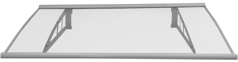TRUTZHOLM Vordach für Haustür aus Aluminium und Polycarbonat 115 x 100 cm Haustürvordach Pultvordach Türdach Türvordach Haustür Dach