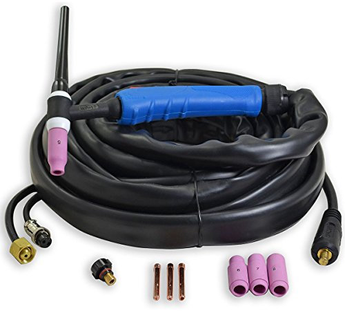 RIVERWELD WP 17 WP-17K Torcia per saldatura TIG raffreddata ad aria 150 Amp Euro-Style 7,6 metri 25 piedi