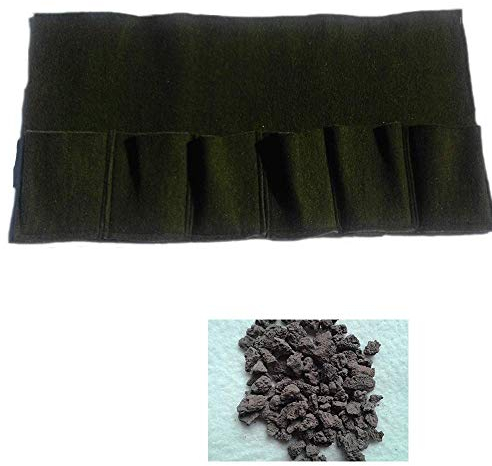 Pflanztasche f.Teichpflanzen 6er Mini + GRANULAT/Teicherde 9,6 Kg Körnung 2-8 mm Bewuchsmatte Pflanzkorb Korb