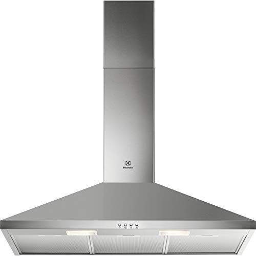 Electrolux LFC319X hotte 420 m³/h Monté au mur Acier inoxydable D - Hottes (420 m³/h, Conduit / Recirculation, E, E, D, 66 dB)