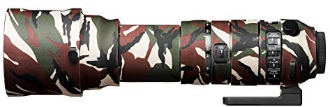 easyCover - Lens Protection Camouflage Cover - Objektivschutz - Schutz für Ihr Kameraobjektiv - Geeignet für Sigma 150-600mm F5-6.3 DG OS HSM Sport - Grüne Camouflage
