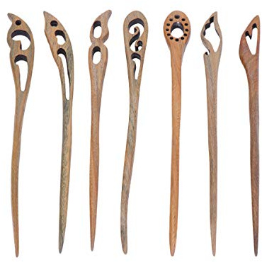 Beaupretty Vintage Haarnadeln Damen Holz Haarstäbchen Chinesischer Retro Kopfschmuck Handgefertigter Haarschmuck Für Alltag Und Festliche Anlässe 6 Stück 6.69X0.79X0.39In