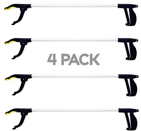 1ABOVE set of 4 Garden/Leaf Grabber Stick/Grabber Tool Pickup Tool Litter Grabber Picker Long Arm Rotating Gripper Reaching Aid Rubbish Pick Up Reaching Mobility Tool Handy Grabber Disability Aids