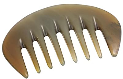 Hornkamm, Afrikanischer Achtzahn-Meridian Weißhorn Massagekamm Friseur Antistatisches Handwerk Geschenkkamm Textur Haarkamm Für Die Meisten Haartypen (thickness 1.0CM)