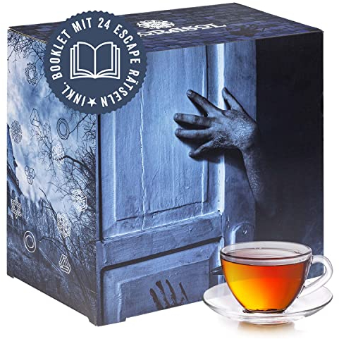 Corasol Escape & Tee Adventskalender: Ein wahnsinniges Spiel mit 24 Premium Tees & Escape-Rätsel-Thriller (226 g)