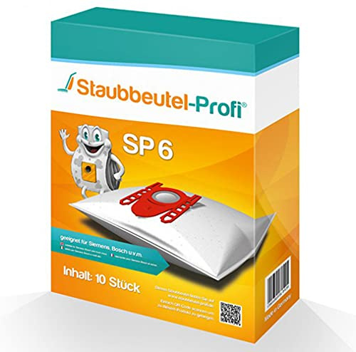 10 Staubsaugerbeutel SP6 geeignet für Siemens VS06A212