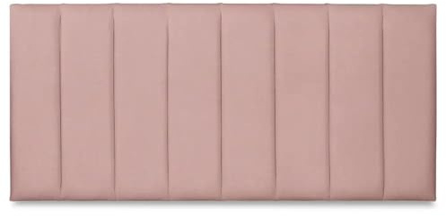Ventadecolchones - Cabecero de Cama Tapizado en Tela Antimanchas Rosa, Modelo con Franjas Verticales Corto. Acolchado 8 cm Grosor. Medida 106 x 70 cm para Cama de 90 ó 105 cm