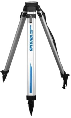 Spectra Precision Q104025 Medium-Duty Aluminum Tripod with Flat Head, 5/8-11 Thread and Shoulder Strap for Laser and Surveying Instruments