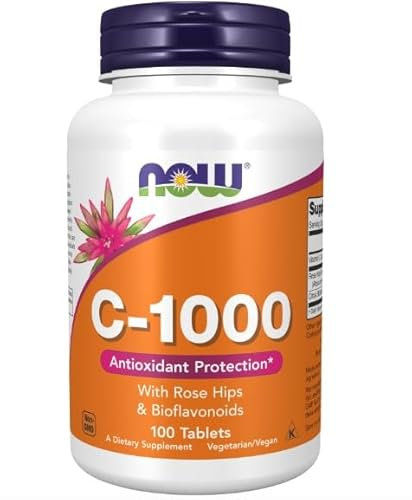 Now Foods - Vitamin C-1000mg mit Hagebutten & Bioflavonoiden, 100 Tabletten