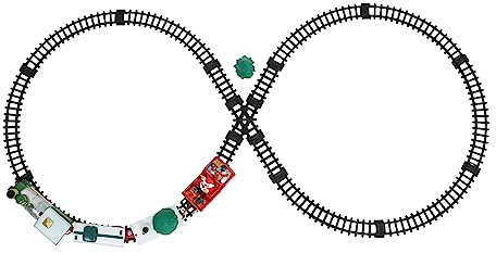 KONTONTY Giocattolo Elettrico Su Rotaia Treno Di Natale Per Ragazzo Ragazza Set Decorativo Durevole Per Scrivania Tavolo Libreria Regalo Educativo