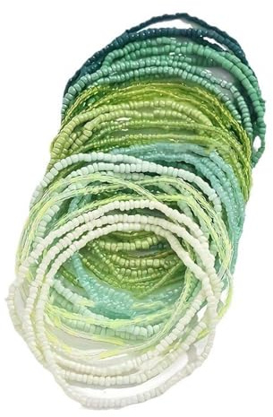 COSSIKA Damen-Armband, 30 Stück Perlen-Fußkettchen, Armbänder für Frauen und Mädchen, Strand, böhmische Bunte Perlen, Knöchelarmband, Fuß- und Handkette