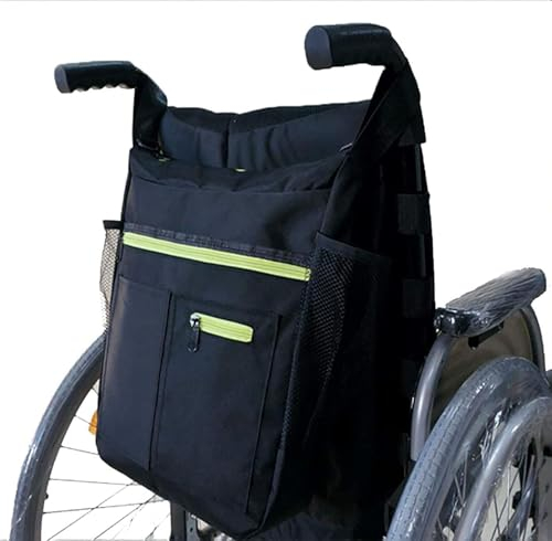 MASKIS Rollstuhltasche, Rollstuhlrucksack Hinten, Rollstuhl- und Walker-Zubehör, Seitliche Aufbewahrungstaschen, Walker-Mobilitätshilfe, wasserdichte Hängetasche, Zubehör