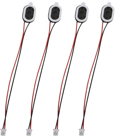 4 x Lautsprecher, 1 Watt, 8 Ohm, Mini-Lautsprecher, 8 Ohm, 1 W, Vollbereichs-Hohlraum, Werbemaschine, kleiner Lautsprecher, 3,3 V, 5 V, mit JST-PH2,54 mm-2-poliger Schnittstelle für Arduino kleine