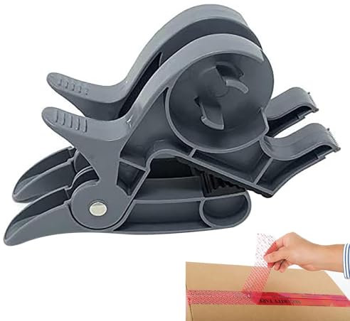 Geschenkpapier Schneider Für Rollen, 2 Stück Weihnachten Geschenkpapier Schneider Cutter, Klebebandabroller Klemme, Tabletop Geschenkverpackungswerkzeug(Grau)
