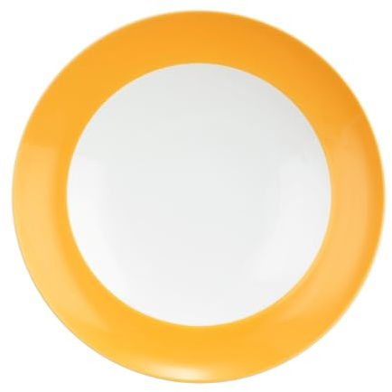 Seltmann Weiden Liberty Pure Colors - Piatto fondo fondo Mango Orange 24 cm, piatto profondo con bordo colorato, per lavastoviglie e forno a microonde, in porcellana, colore: Arancione