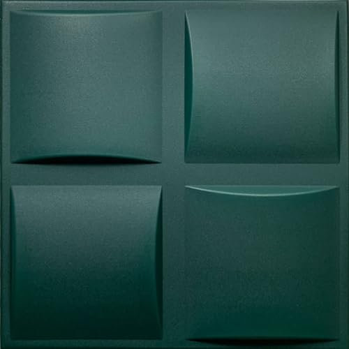 Deccart - 3D Wandpaneele 50x50 cm - Paneele Wand Wall Panels Deko Wandverkleidung Innen Panel Deckenverkleidung Decke Deckenpaneele Platten Styropor EPS-Polystyrol Grün 8 Stück - 2 m²