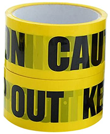 VALICLUD 2rolls Warning Tape Roll Yellow Electrical Tape Barrier for Construction Halloween Decorations Safety Signs