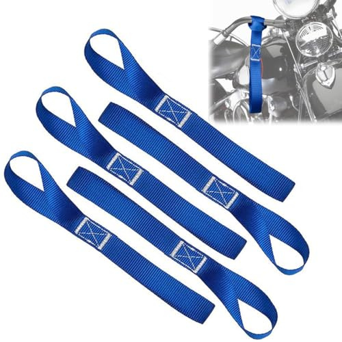 UIEXAY Set Di Cinghie Di Tensione 800 Kg 25 Mm X 30 Cm (5 Pezzi) – Passanti Di Ancoraggio E Passanti Per Cintura Per Moto, Bicicletta, Auto, Rimorchi – Cinghie Robuste Con Elevata Capacità(Blu)
