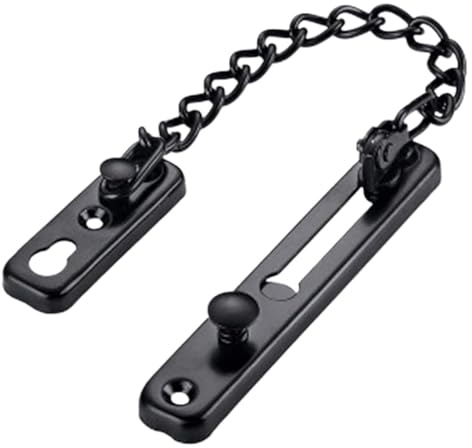 Dörrkedjelås, Dörrkedja i rostfritt stål, grindlås, dörrbegränsare, flerfärgade(Black)