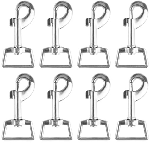 8 Stück Karabinerhaken mit Drehgelenk 67 mm Länge, Karabiner Hundeleine Stabil, Wirbelkarabiner, Schnappkarabiner, Bolzenkarabiner Hundeleine für Hundehalsband, Eimer, Hängematte, Pferd Tack
