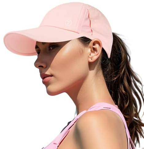 TOP-EX Damen Pferdeschwanz Baseball Cap, kühlende UPF 50 Laufkappe, leicht | kühlendes Schweißband, komfortable Zopföffnung, zuverlässiger Regenschutz, luftige Mesh-Einsätze, atmungsaktiver komfortabel