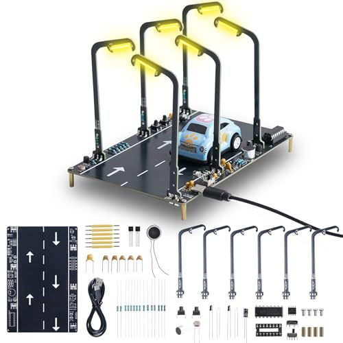 BANRIA DIY Straßenlaternen-Simulations Lötbausatz, Lötprojekt mit Licht- & Soundsteuerung, Bewegungs- und Geräuschsimulation, Elektronik Lernset für Schule & Zuhause