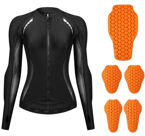 Chaqueta De Moto De Malla Para Mujer - Equipo De Protección Soft Shell Con Certificación CE, Chaquetas De Motocross Transpirables Con Armadura Y Alta Visibilidad,Black-XL