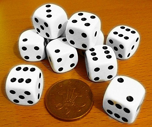 Witzigs Dice, spot-pack of 10 x 16mm. diameter.00563