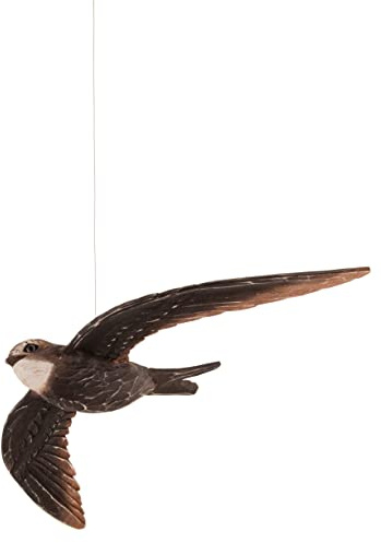 WILDLIFEGARDEN WG422 DecoBird Mauersegler - Handgeschnitzter Dekorative Vogel aus Holz - Fliegende Vögel