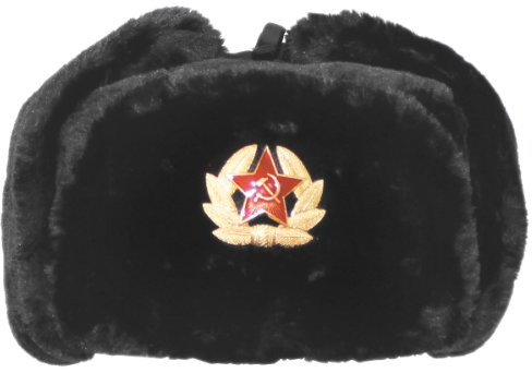 MFH Russian Winter Cap Noir avec Insigne Taille XL