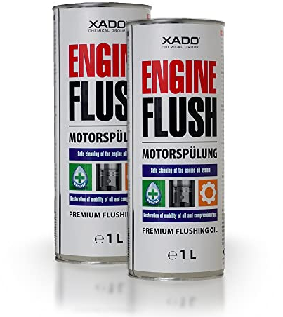 XADO Set: 2 pcs de Huile de rinçage, Huile minérale pour Moteur et Transmission avec additifs et Revitalizant® pour rinçage et Nettoyage du Moteur