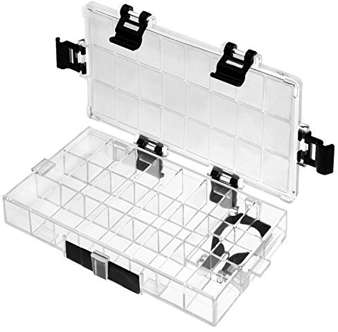 joybest Watercolor Palette Box 24-Well Paint Palette Box Airtight Leak Proof Travel Palette Case for Watercolors Half Pans, Acrylic, Gouache and Oil Paint