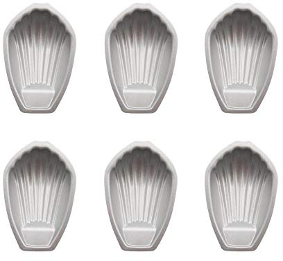 CANDeal Moldes Individuales de Madeleine de 6 Piezas, moldes para Hornear Pasteles en Forma de Concha Marina