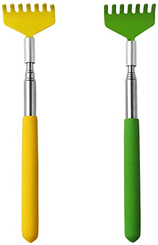MIUPOO Mini Zen Sand Rakes Tool Decoration Garden Sand Rake Feng Shui Decoration for Home Office 2 Pieces(Yellow + Green)