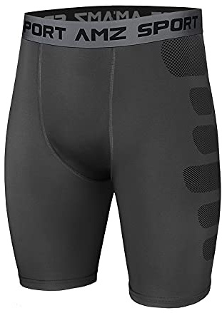 AMZSPORT Kompressionsshorts för män, korta byxor gym andningsbara sportshorts för löpning träning