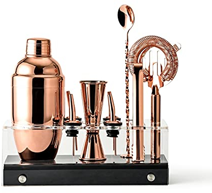 Cocktail Shaker Set Ensemble à Cocktail Shaker Shaker Cocktail Shaker Set de cocktail en acier inoxydable Shaker magnifique cocktail Shaker Set avec des outils à barres de barre d'acier inoxydable rus
