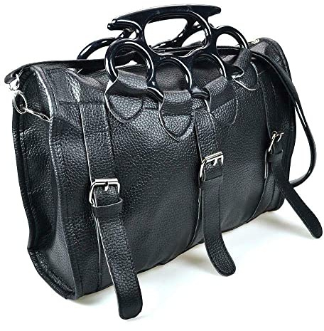 Poizen Industries Schultertasche Gothic Okkulte Alt Handtasche mit Schlagringgriffen
