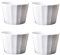 TAMUME 150ml White Porcelain Ramekins and Soufflé Dishes for Baking Creme Brulee, Set of 4 Pudding Bowls
