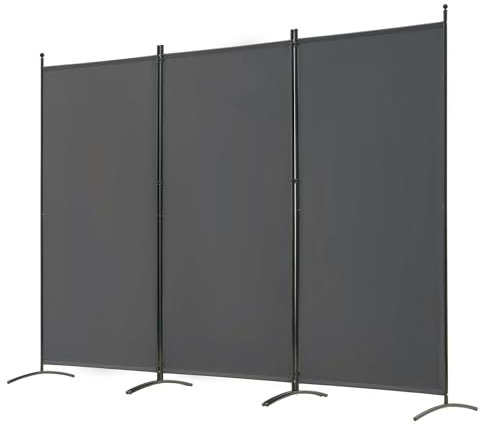 Spurgehom Divisor de habitación de 3 paneles, pantallas plegables de privacidad, panel de tela independiente, divisor de pared portátil para hogar, oficina, restaurante, 102 pulgadas de ancho x 71