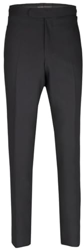 Wilvorst Classics Herren Frack Hose Modern Fit Schwarz, Bekleidungsgröße: 54
