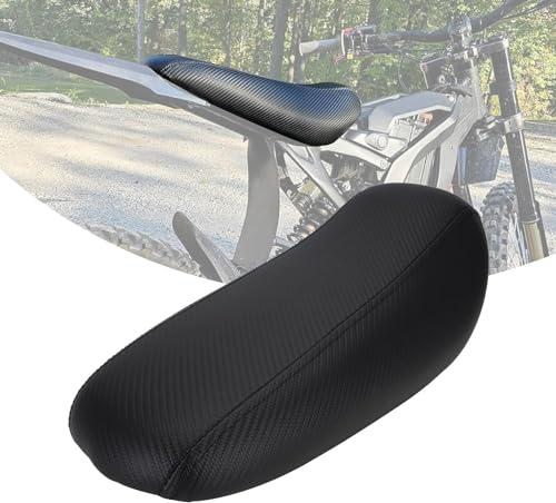 Coussin Selle Moto,Selle Confort Moto Elargi et Surélevé pour Vélo Tout-Terrain Electrique Surron/sur Ron X/sur Ron S (Motif Fibre Carbone)
