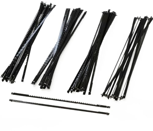 VIVIIHOO Set di 24 lame per sega a gattuccio, per legno, plastica e altro ancora, 10/15/18/24 denti, lame per sega a traforo rotonde con penna, lama per sega a nastro per legno, acciaio al carbonio di