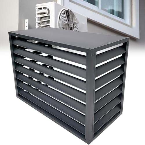 KYZTMHC Air conditioning picket fence cover, Air conditioning and heat pump covers Fence air conditioning rack for outdoor use for outdoor air conditioning units (Color : Grey, Size : 1.5p)