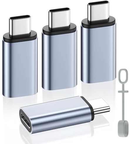 MoKo Lightning auf USB-C Adapter für iPhone 17/16/15, Nur Laden, 4 Stück