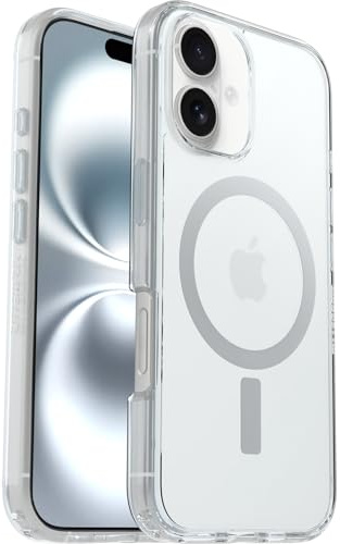 OtterBox Symmetry Clear MagSafe Hülle für iPhone 16, Transparent | Stoßfest und sturzsicher, Schützende Hülle, 3x getestet nach Militärstandard